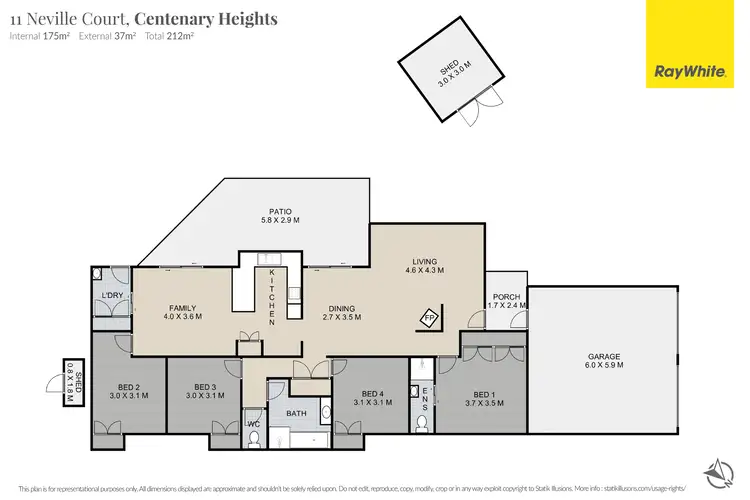 Floorplan of Homely house listing, 11 Neville Court, Centenary Heights QLD 4350