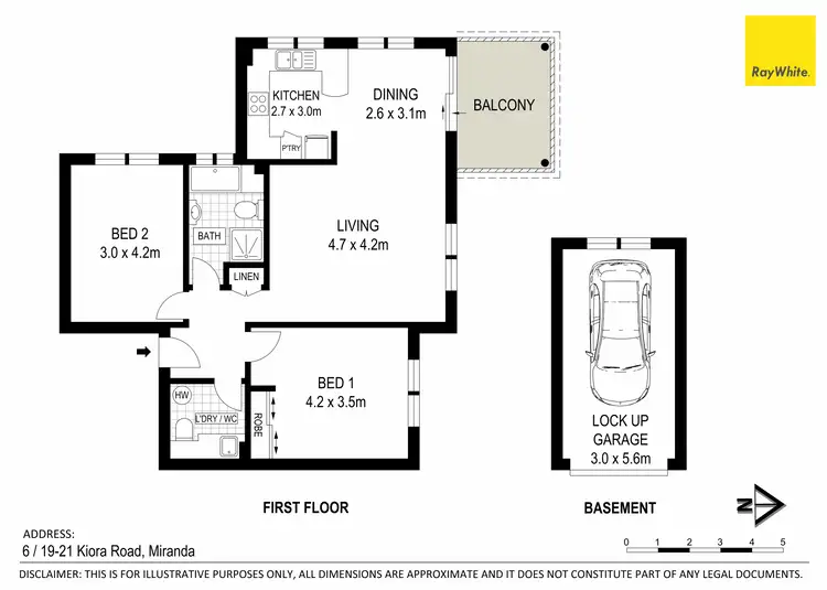 Floorplan of Homely apartment listing, 6/19-21 Kiora Road, Miranda NSW 2228