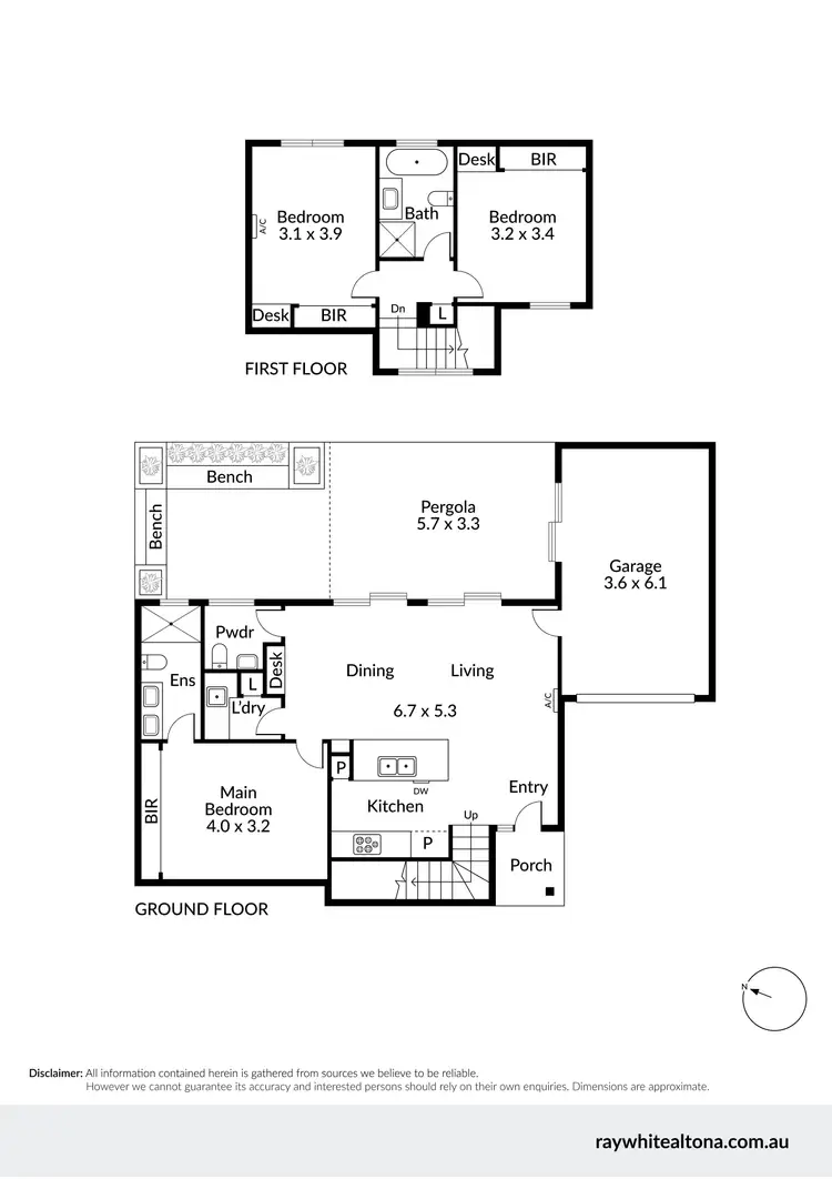 Floorplan of Homely townhouse listing, 2/10 Viola Avenue, Brooklyn VIC 3012