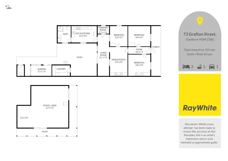 Floorplan of Homely house listing, 73 Grafton Street, Goulburn NSW 2580