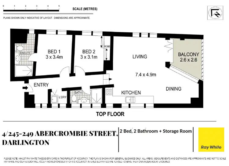 Floorplan of Homely apartment listing, 4/245-249 Abercrombie Street, Darlington NSW 2008