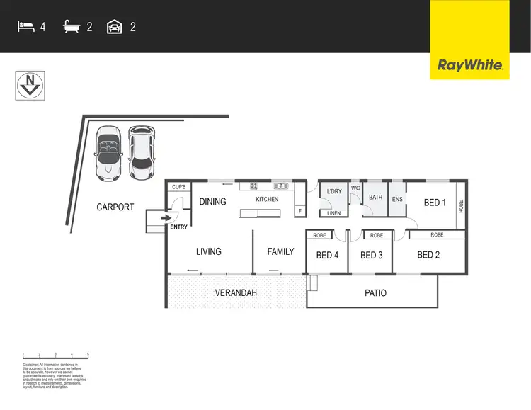 Floorplan of Homely house listing, 22 Malcolm Place, Kambah ACT 2902