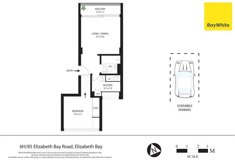 Floorplan of Homely apartment listing, 6H/85 Elizabeth Bay Road, Elizabeth Bay NSW 2011