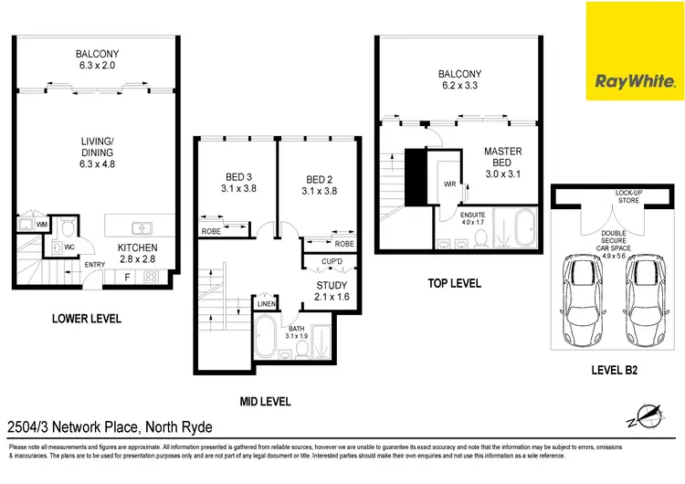 Floorplan of Homely unit listing, 2504/3 Network Place, North Ryde NSW 2113