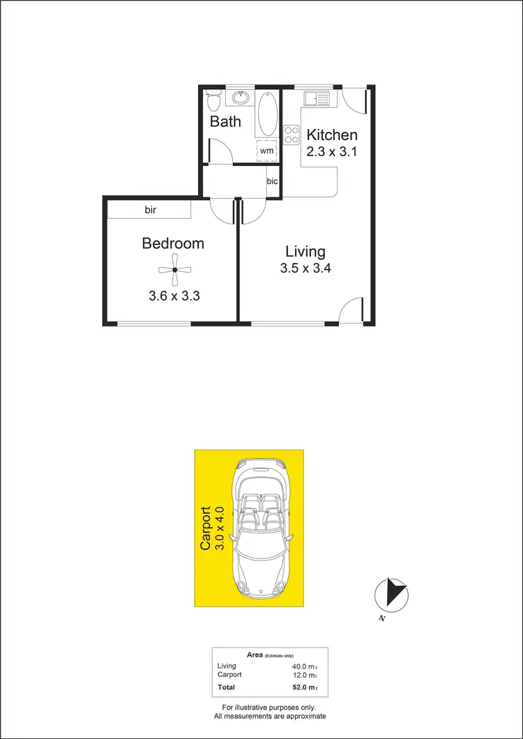 Floorplan of Homely unit listing, 2/7 Renwick Street, West Beach SA 5024