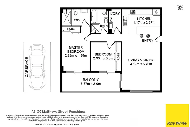 Floorplan of Homely unit listing, 3/20 Matthews Street, Punchbowl NSW 2196