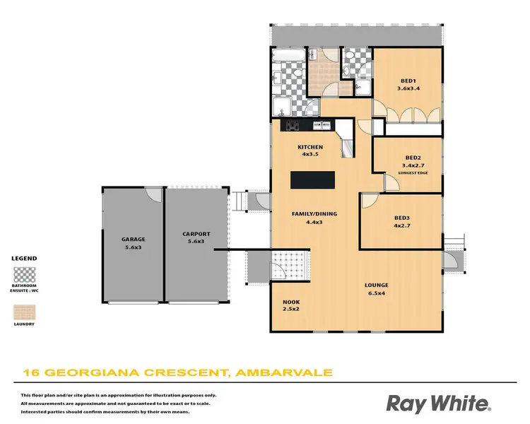 Floorplan of Homely house listing, 16 Georgiana Crescent, Ambarvale NSW 2560