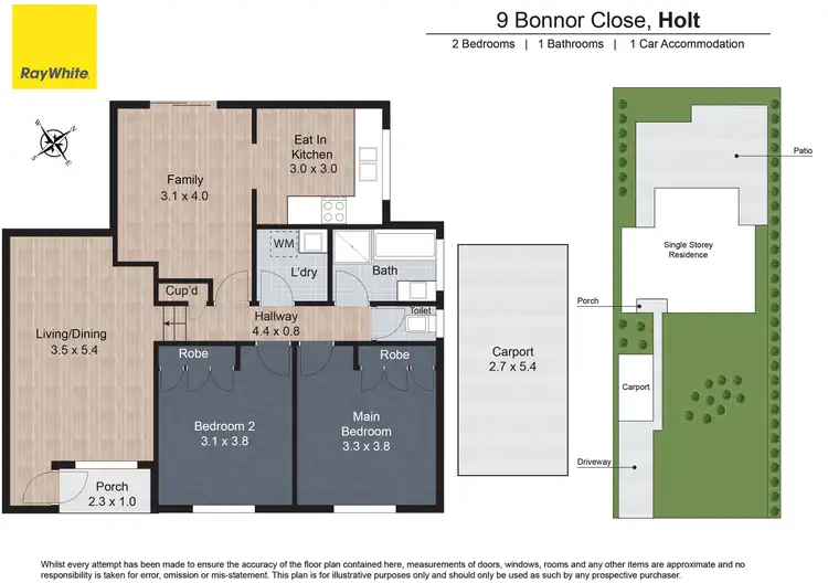 Floorplan of Homely house listing, 9 Bonnor Close, Holt ACT 2615