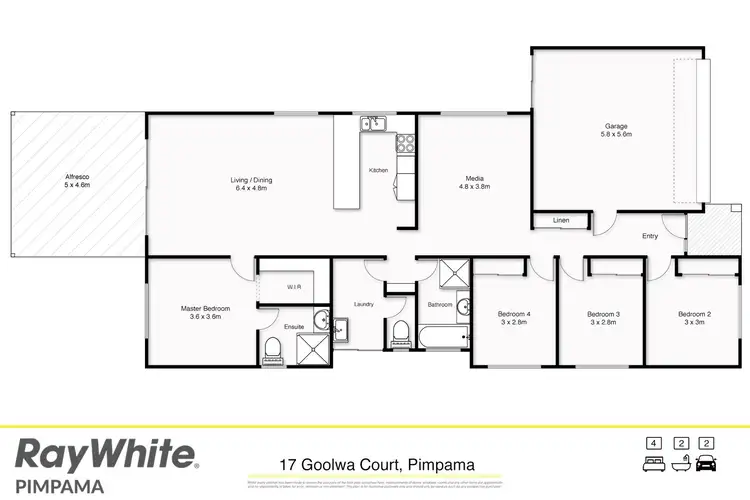 Floorplan of Homely house listing, 17 Goolwa Court, Pimpama QLD 4209