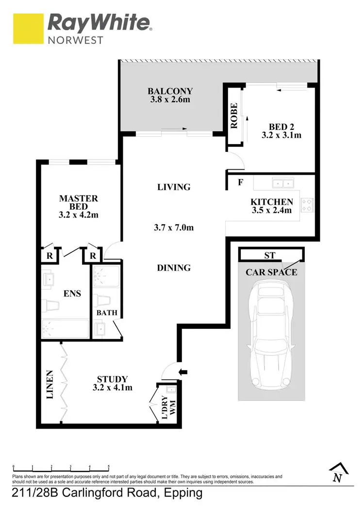 Floorplan of Homely apartment listing, 211/28B Carlingford Road, Epping NSW 2121
