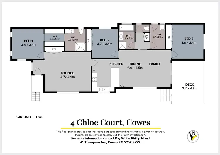 Floorplan of Homely house listing, 4 Chloe Close, Cowes VIC 3922