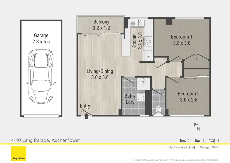 Floorplan of Homely apartment listing, 4/40 Lang Parade, Auchenflower QLD 4066