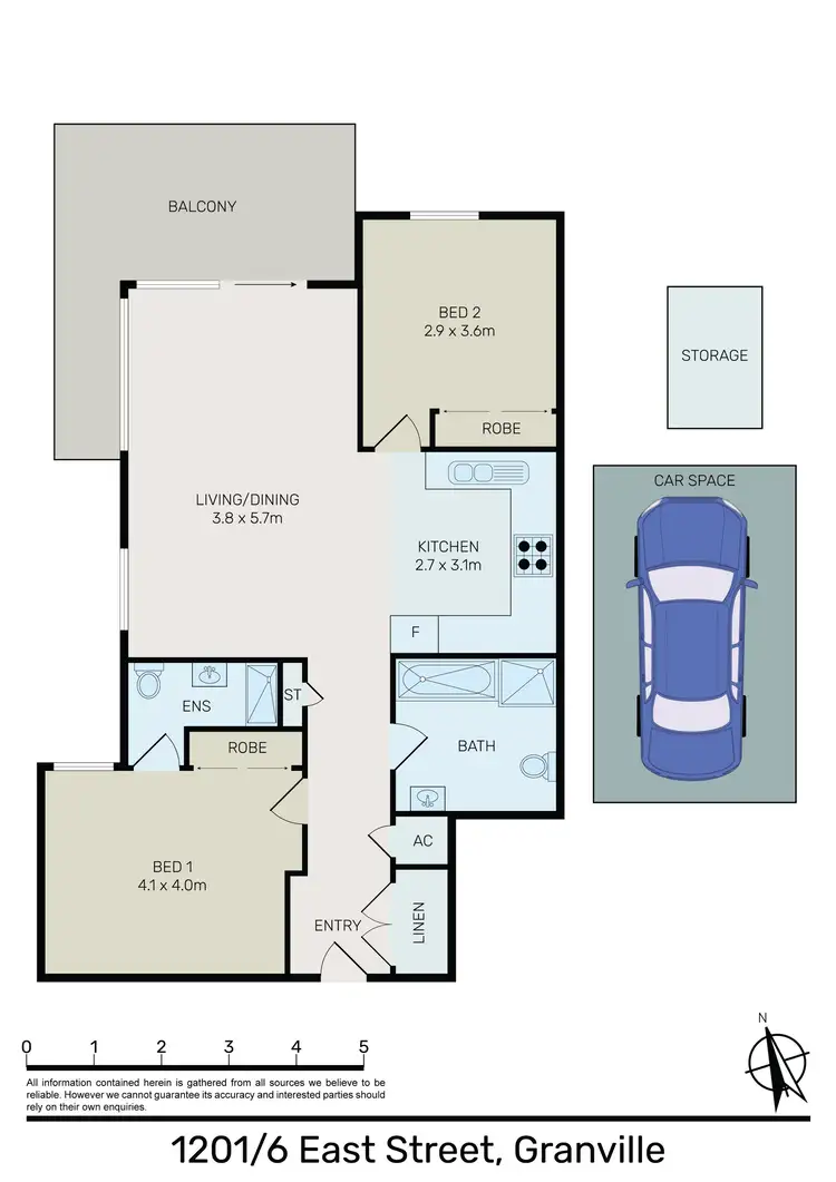 Floorplan of Homely apartment listing, 1201/6 East Street, Granville NSW 2142