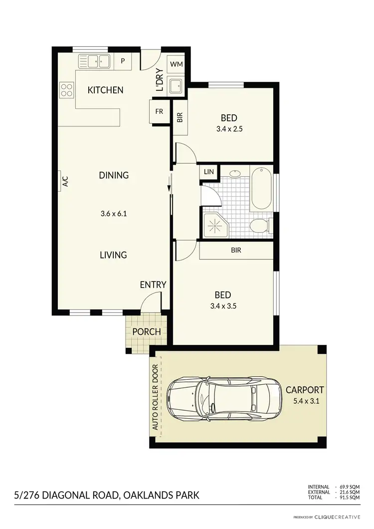 Floorplan of Homely unit listing, 5/276 Diagonal Road, Oaklands Park SA 5046