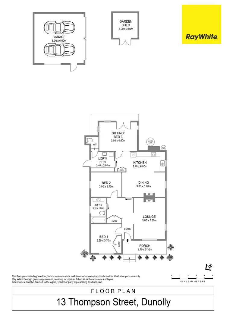 Floorplan of Homely house listing, 13 Thompson Street, Dunolly VIC 3472