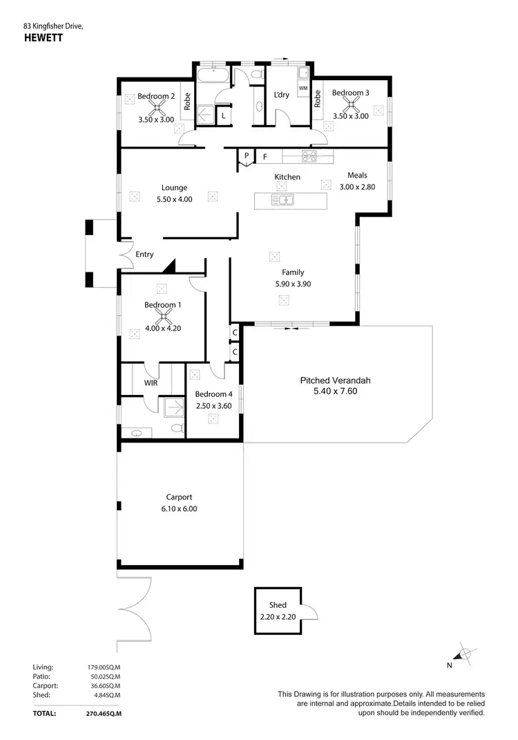 Floorplan of Homely house listing, 83 Kingfisher Drive, Hewett SA 5118