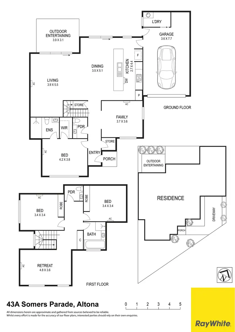 Floorplan of Homely townhouse listing, 43A Somers Parade, Altona VIC 3018