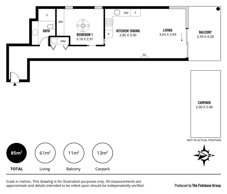 Floorplan of Homely apartment listing, 303/1-2 Tarni Court, New Port SA 5015