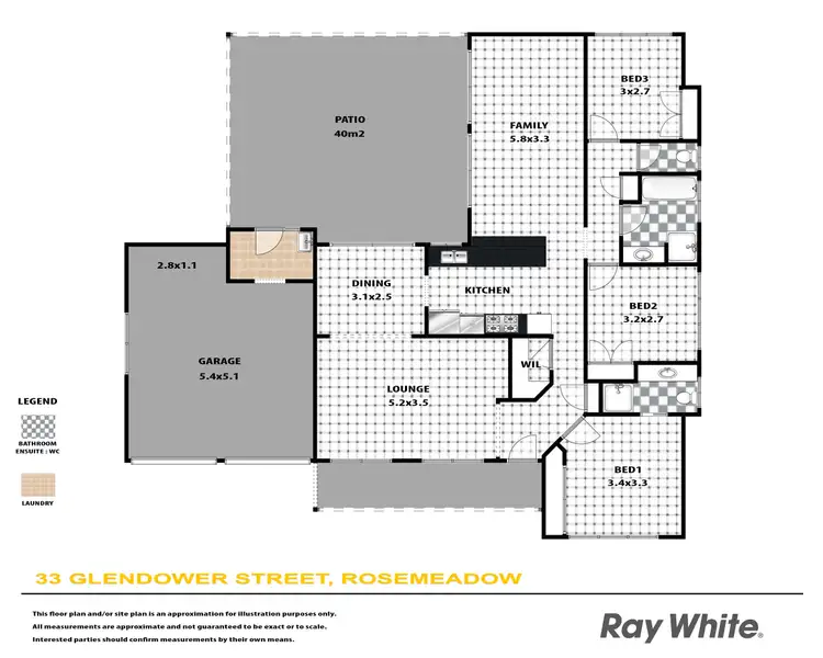 Floorplan of Homely house listing, 33 Glendower Street, Rosemeadow NSW 2560