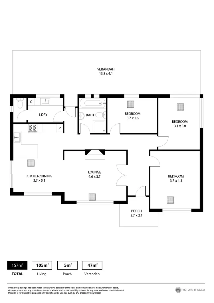 Floorplan of Homely house listing, 4 Stevens Street, Croydon Park SA 5008