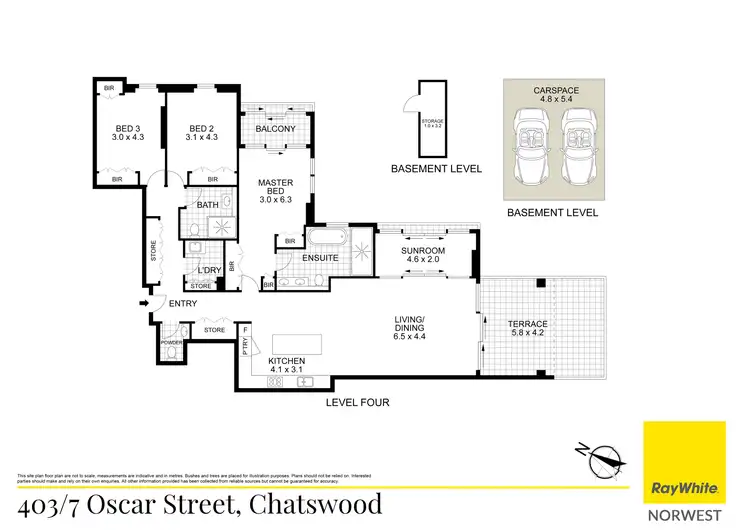 Floorplan of Homely apartment listing, 403/7 Oscar Street, Chatswood NSW 2067