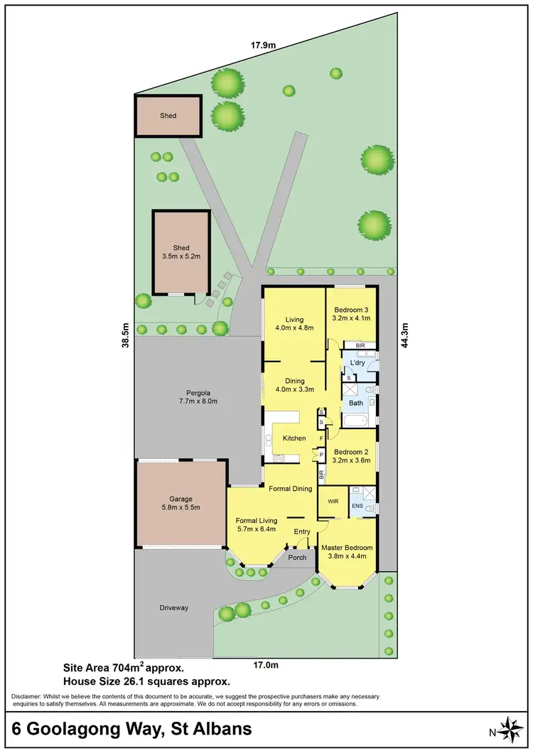 Floorplan of Homely house listing, 6 Goolagong Way, St Albans VIC 3021