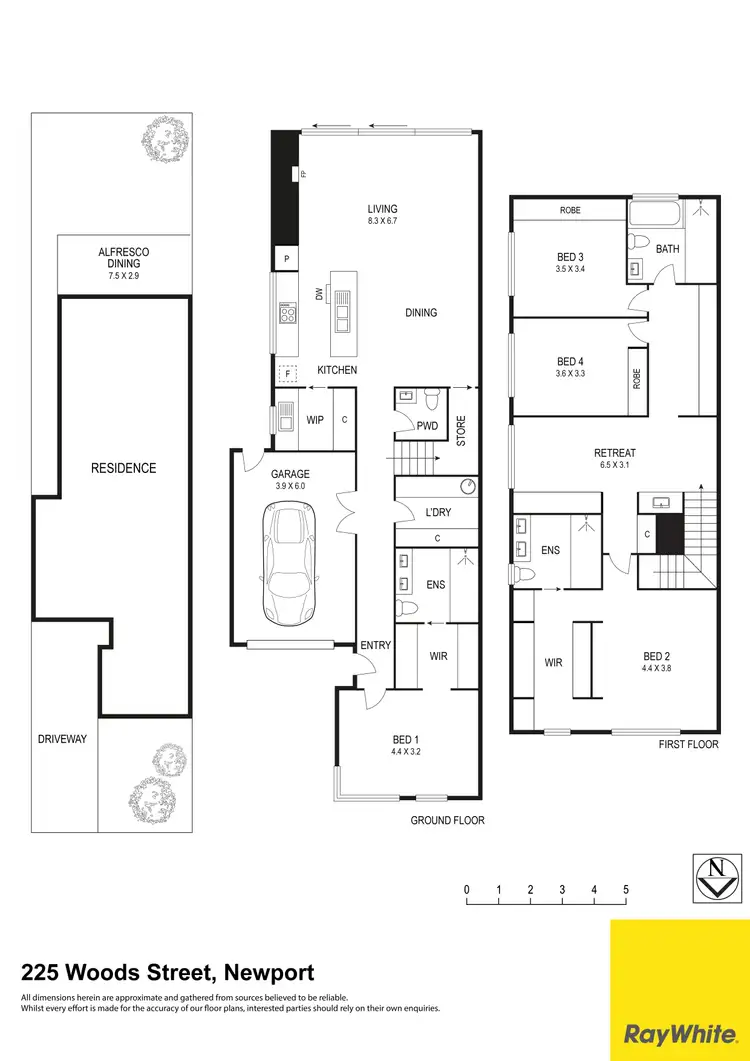 Floorplan of Homely townhouse listing, 225 Woods Street, Newport VIC 3015