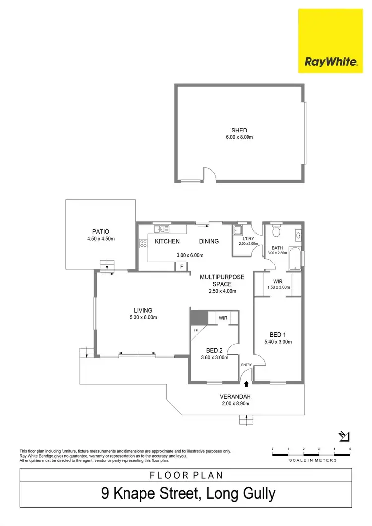 Floorplan of Homely house listing, 9 Knape Street, Long Gully VIC 3550