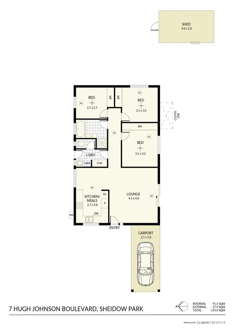 Floorplan of Homely house listing, 7 Hugh Johnson Boulevard, Sheidow Park SA 5158