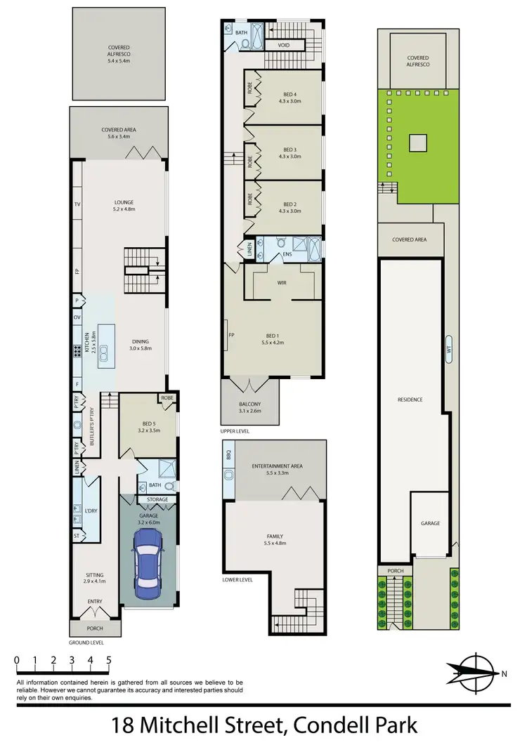 Floorplan of Homely semi-detached listing, 18 Mitchell Street, Condell Park NSW 2200