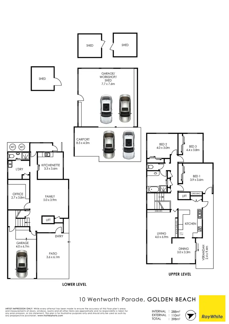 Floorplan of Homely house listing, 10 Wentworth Parade, Golden Beach QLD 4551