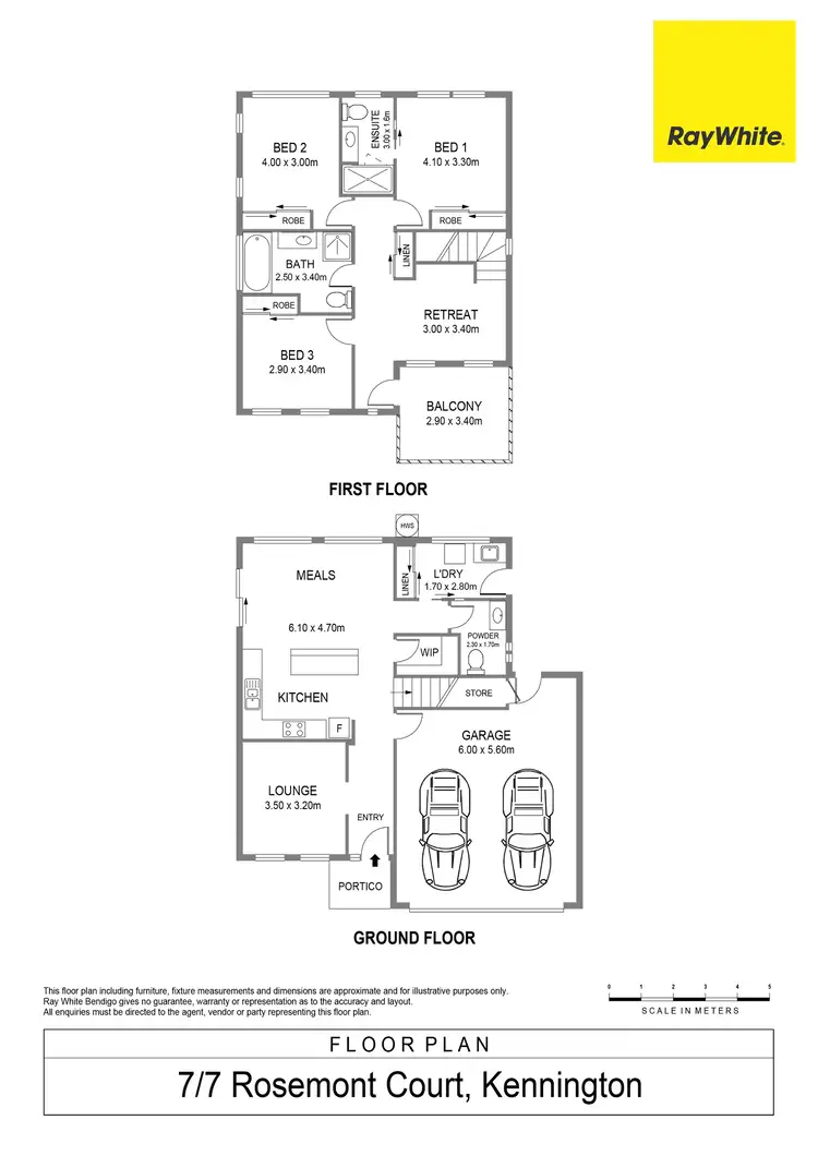 Floorplan of Homely house listing, 7/7 Rosemont Crescent, Kennington VIC 3550