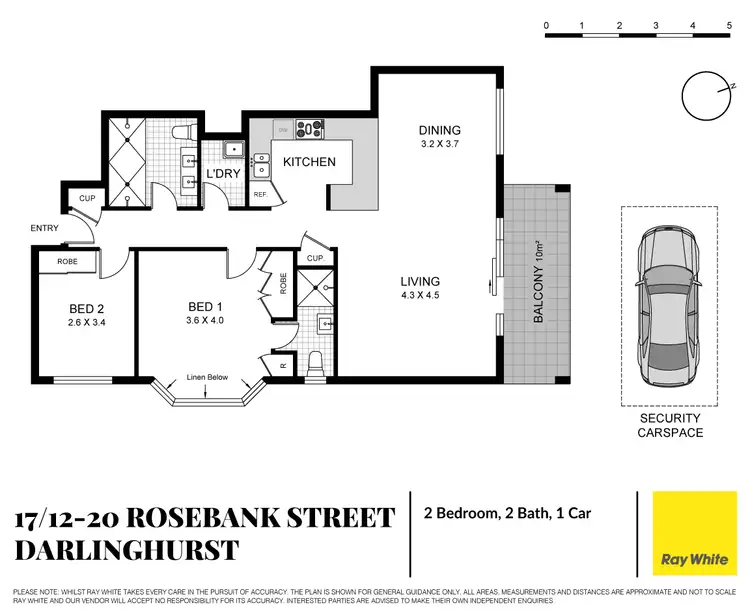 Floorplan of Homely apartment listing, 17/12-20 Rosebank Street, Darlinghurst NSW 2010