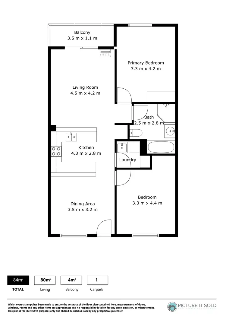 Floorplan of Homely apartment listing, 17C/18 Bewes Street, Adelaide SA 5000