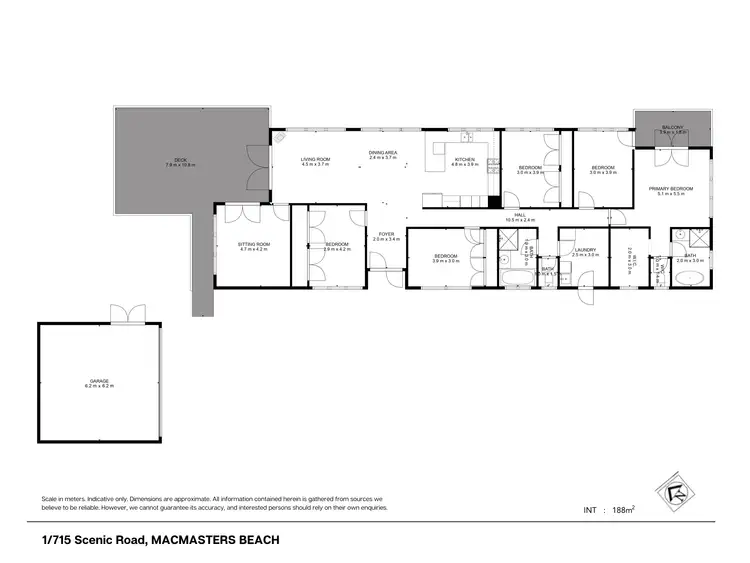 Floorplan of Homely house listing, 1/715 The Scenic Road, Macmasters Beach NSW 2251