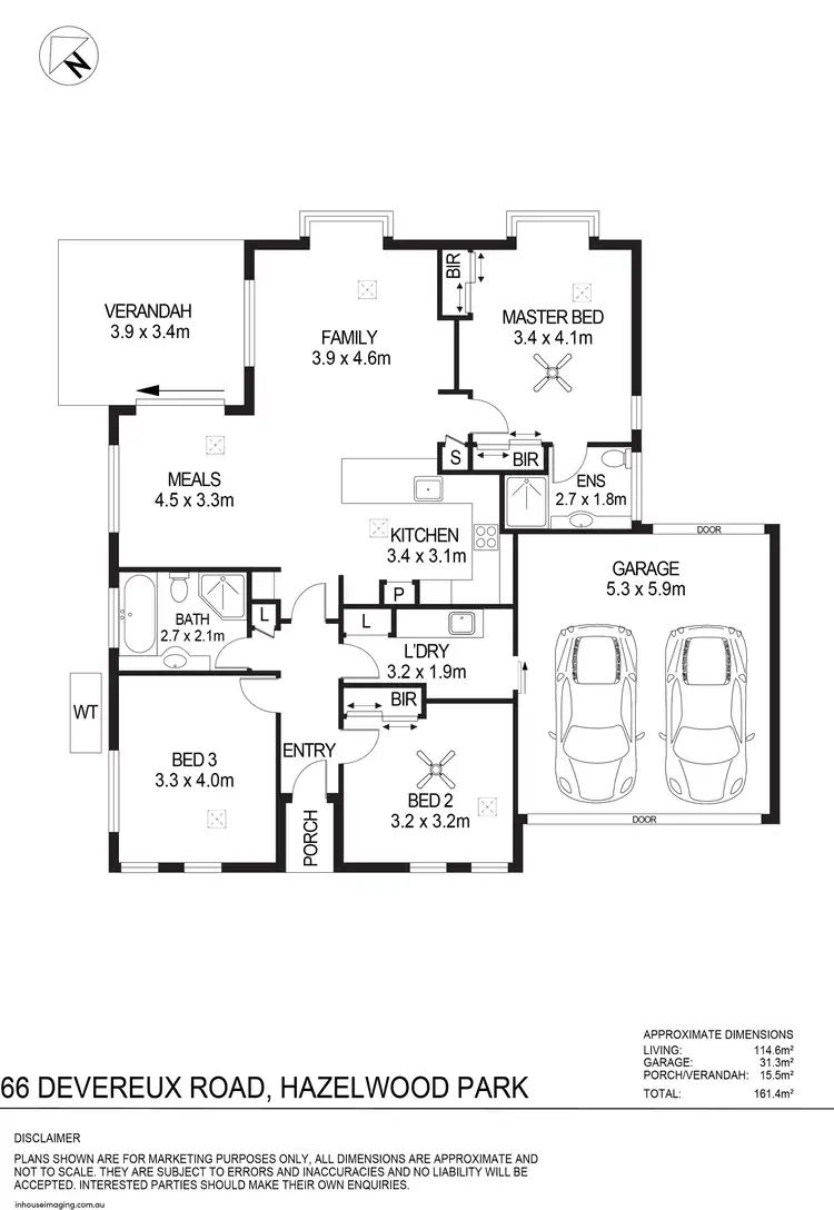 Floorplan of Homely house listing, 66 Devereux Road, Hazelwood Park SA 5066