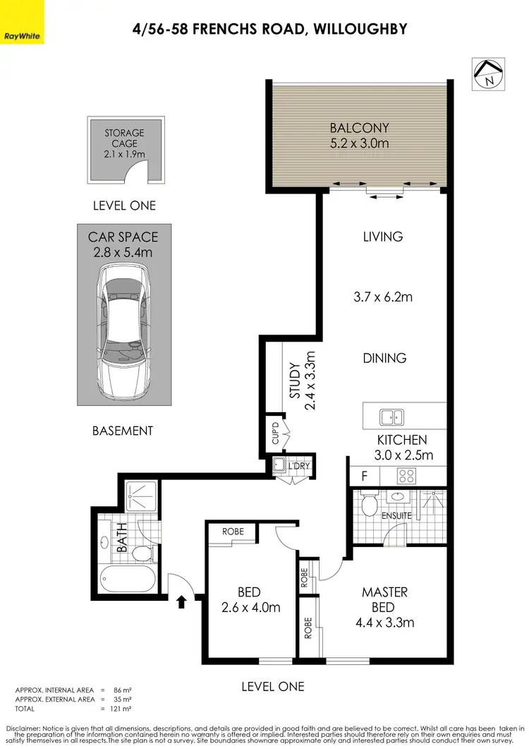Floorplan of Homely apartment listing, 4/56-58 Frenchs Road, Willoughby NSW 2068