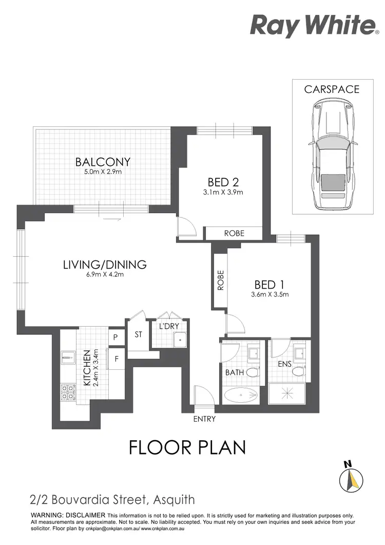 Floorplan of Homely apartment listing, 2/2 Bouvardia Street, Asquith NSW 2077