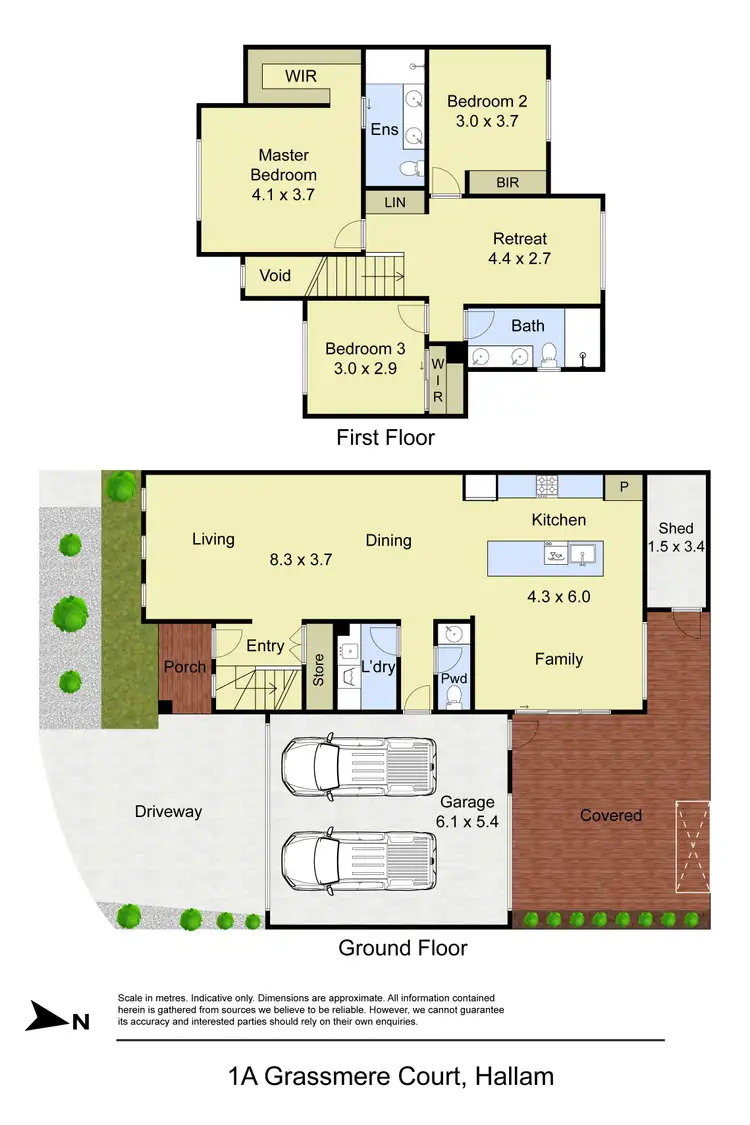 Floorplan of Homely townhouse listing, 1A Grassmere Court, Hallam VIC 3803