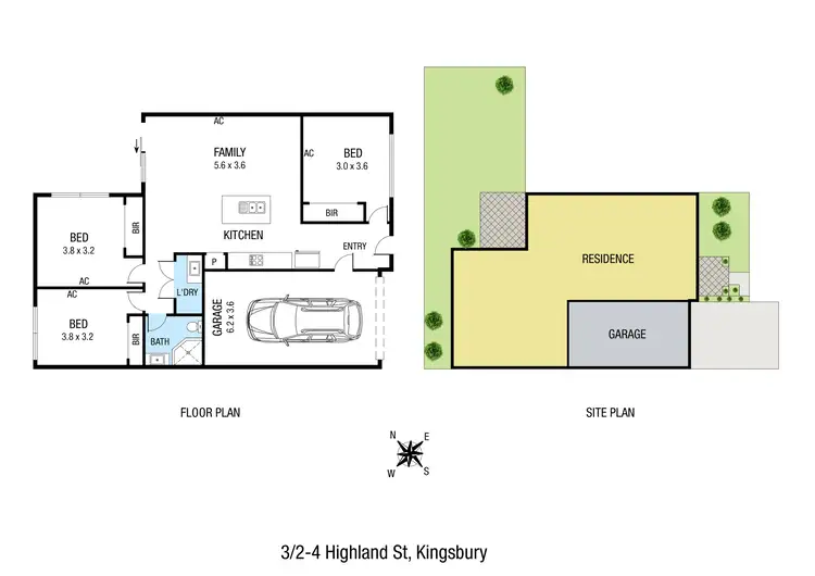 Floorplan of Homely unit listing, 3/2-4 Highland Street, Kingsbury VIC 3083