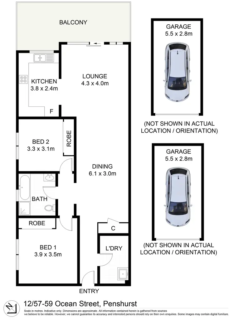 Floorplan of Homely apartment listing, 12/57-59 Ocean Street, Penshurst NSW 2222
