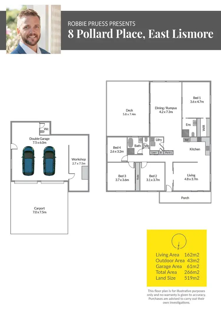 Floorplan of Homely house listing, 8 Pollard Place, East Lismore NSW 2480