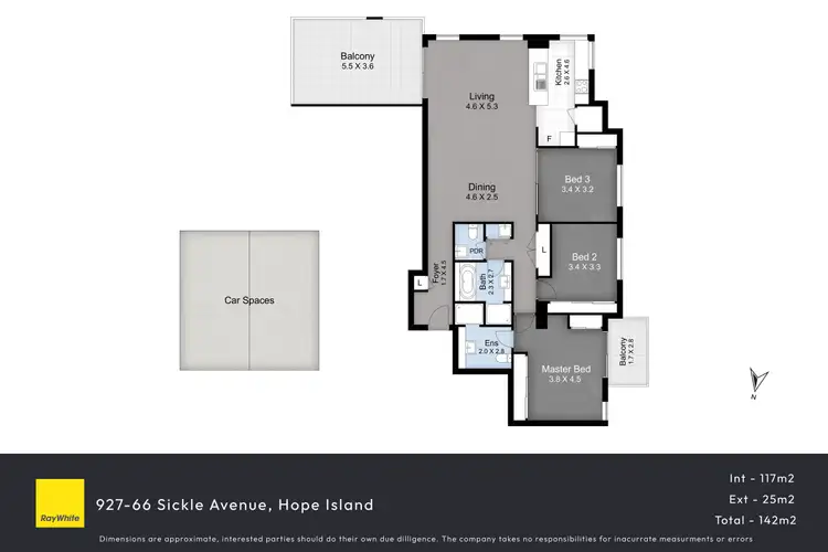 Floorplan of Homely apartment listing, 927/66 Sickle Avenue, Hope Island QLD 4212