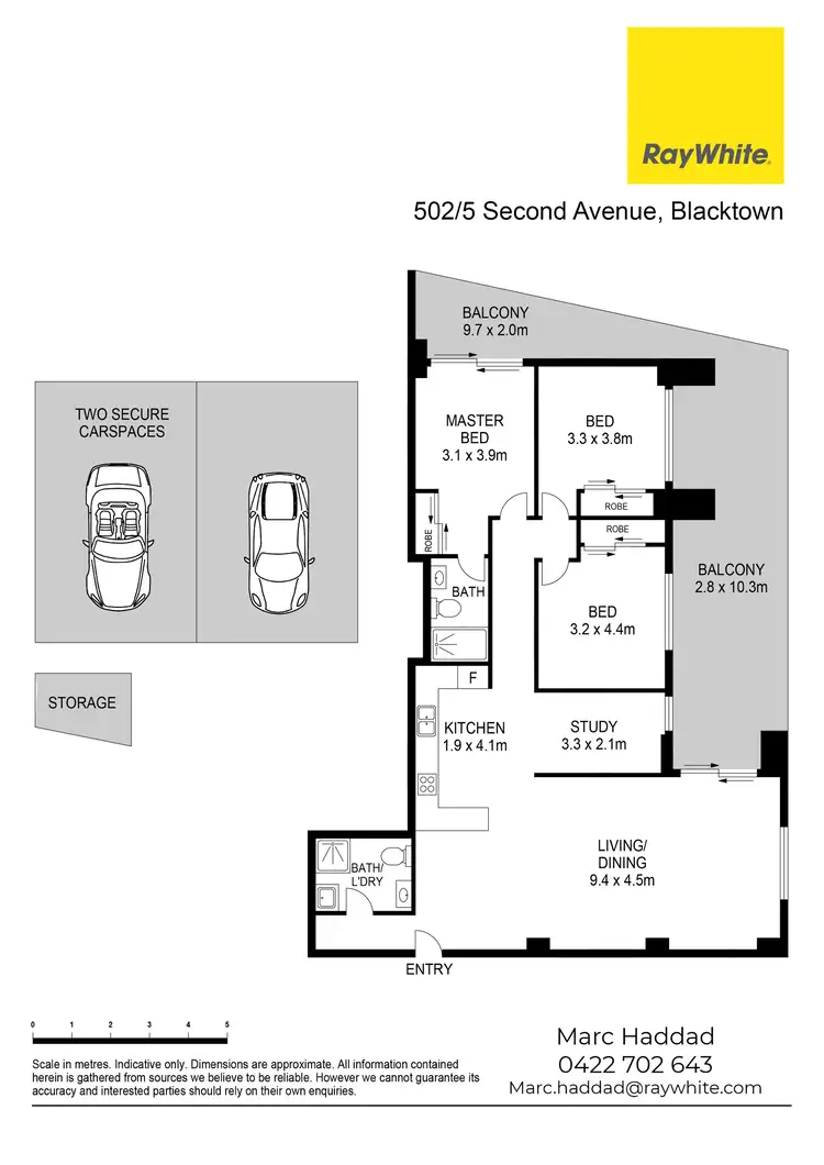 Floorplan of Homely unit listing, 502/5 Second Avenue, Blacktown NSW 2148
