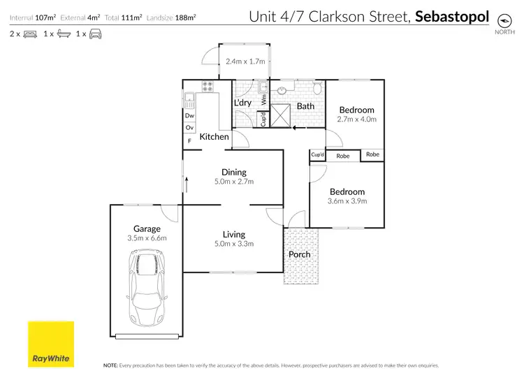 Floorplan of Homely unit listing, 4/7 Clarkson Street, Sebastopol VIC 3356