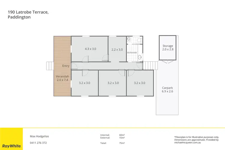 Floorplan of Homely house listing, 190 Latrobe Terrace, Paddington QLD 4064
