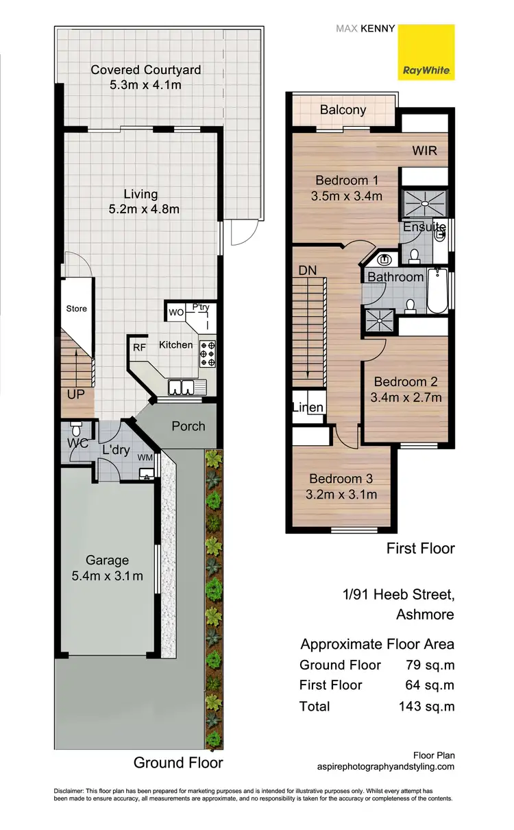 Floorplan of Homely townhouse listing, 1/91 Heeb Street, Ashmore QLD 4214