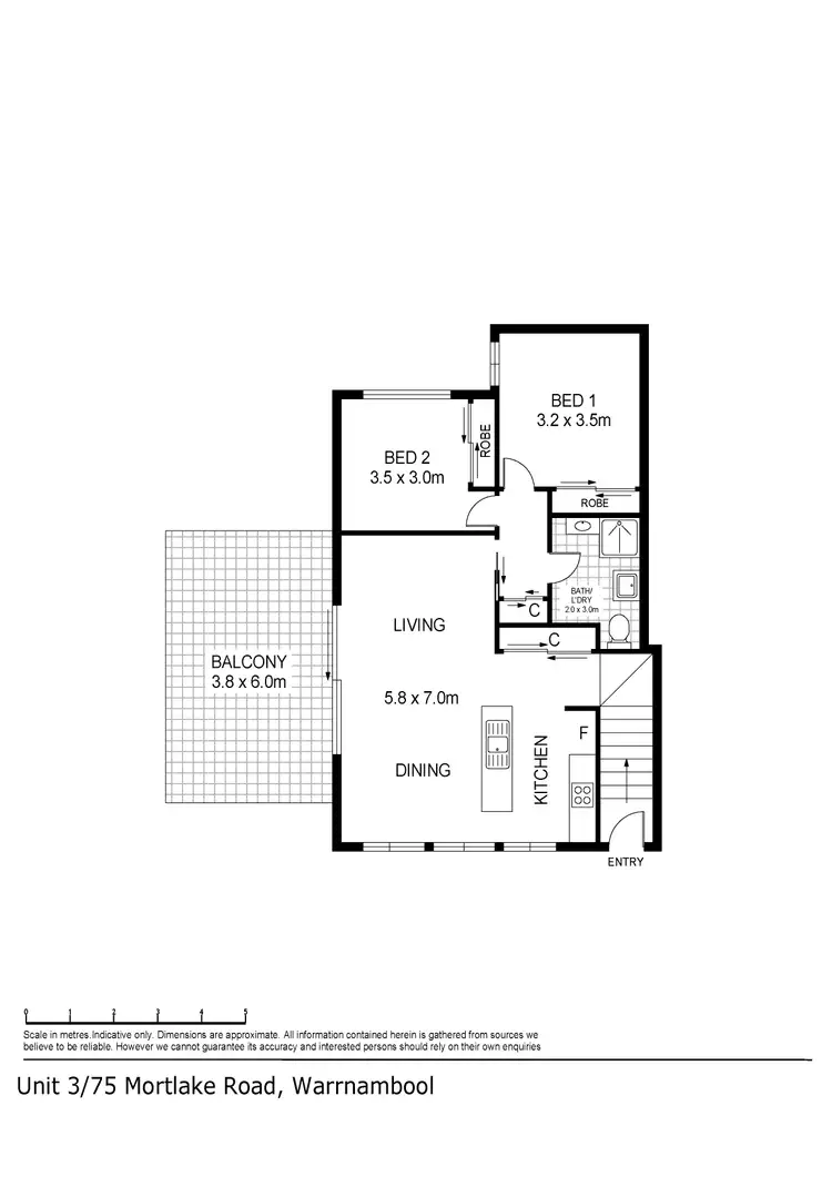 Floorplan of Homely house listing, 3/75 Mortlake Road, Warrnambool VIC 3280