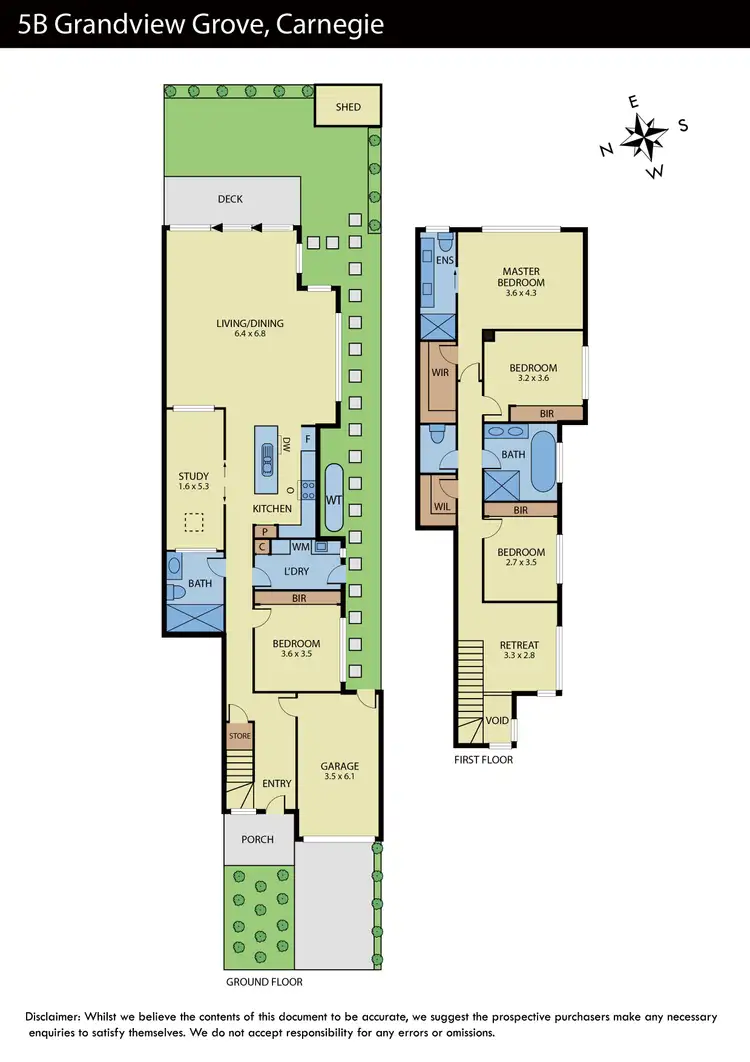 Floorplan of Homely townhouse listing, 5B Grandview Grove, Carnegie VIC 3163