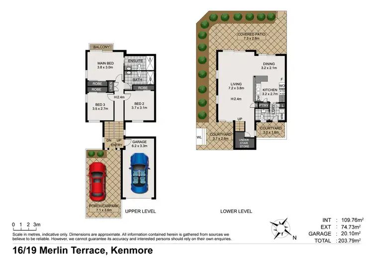 Floorplan of Homely townhouse listing, 16/19 Merlin Terrace, Kenmore QLD 4069